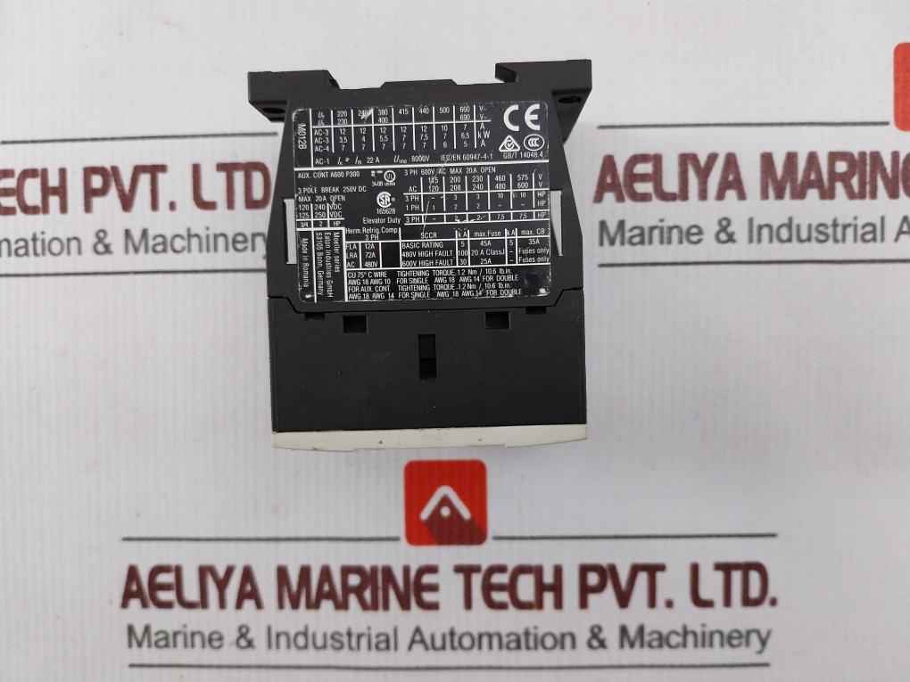 Eaton Dil M12-10 Contactor Din Rail Panel 3 Pole 110V 50/60Hz
