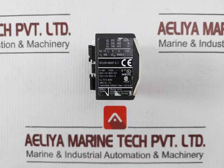 Eaton Dil M40 Moeller 3-pole Power Contactor With Auxiliary Contact Block 8000V