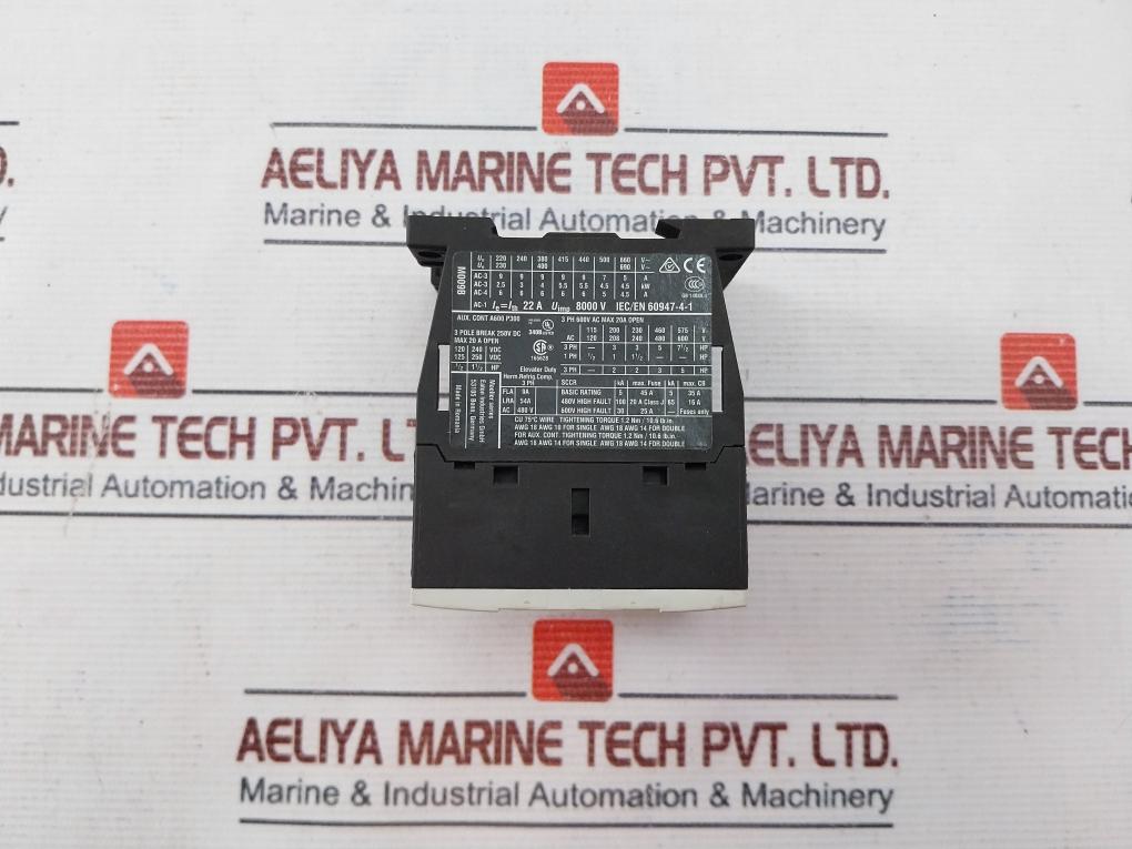 Eaton Dilm9-01 Contactor 4Kw/400V,Dc-operated 3 Ph 600V Ac