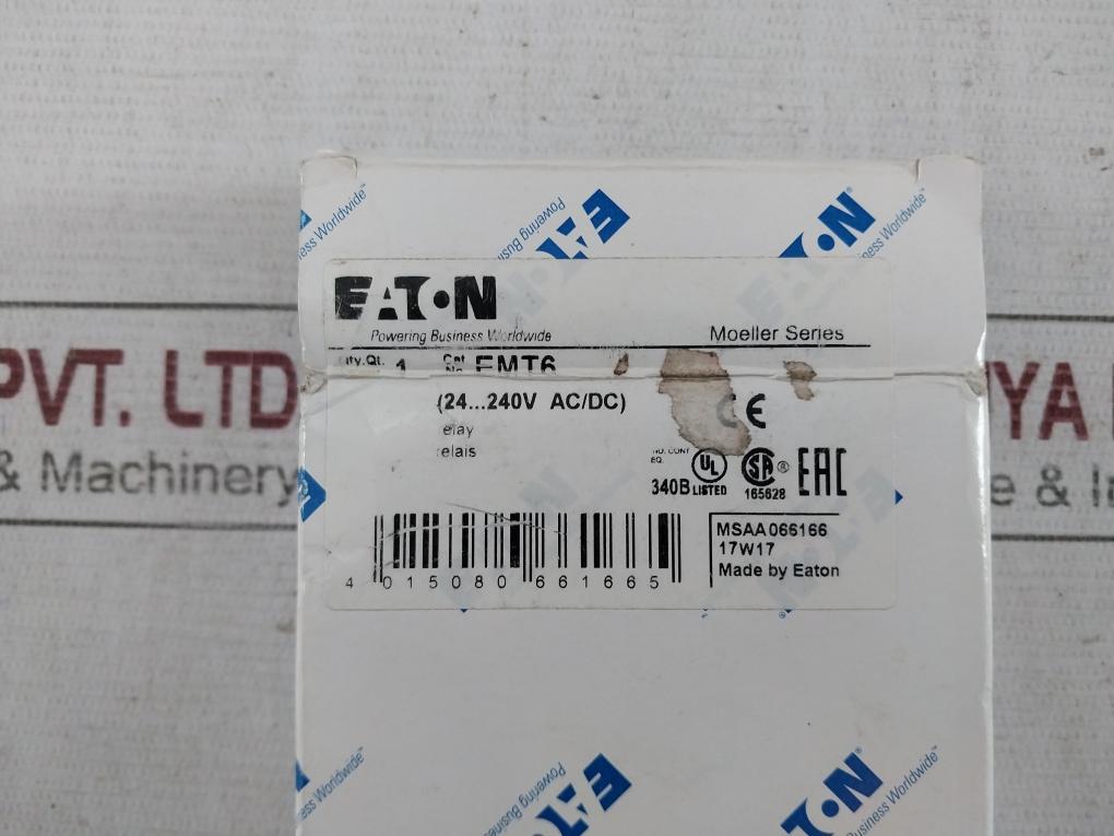 Eaton Emt6 Thermistor Overload Relay Ac24-240V 50/60Hz Il03407100Z