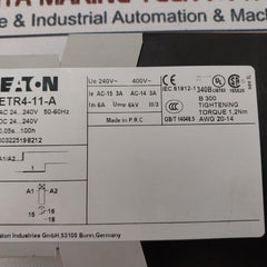Eaton Etr4-11-a Electronic Timing Relay 50/60Hz