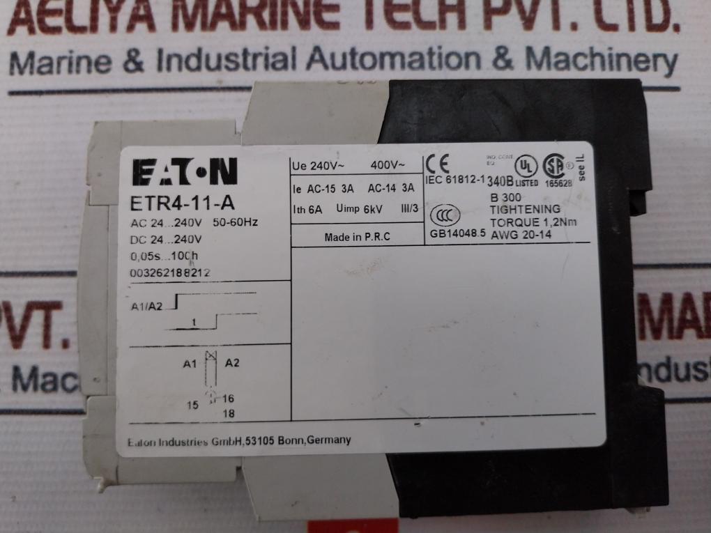 Eaton Etr4-11-a Timing Relay