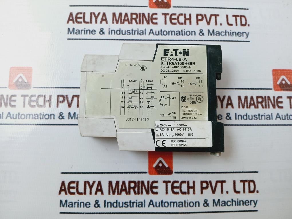 Eaton Etr4-69-a Multifunction Time Relay Xttr6A100H69B/ Gb14048.5