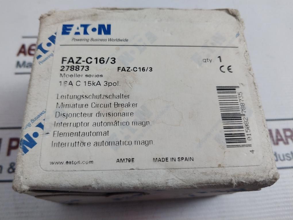 Eaton Faz-c16/3 Miniature Circuit Breaker 3 Pole 16A