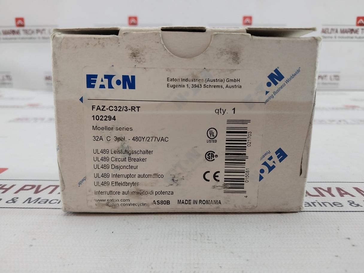 Eaton Faz-c32/3-rt Miniature Circuit Breaker 32A 440V 50/60Hz