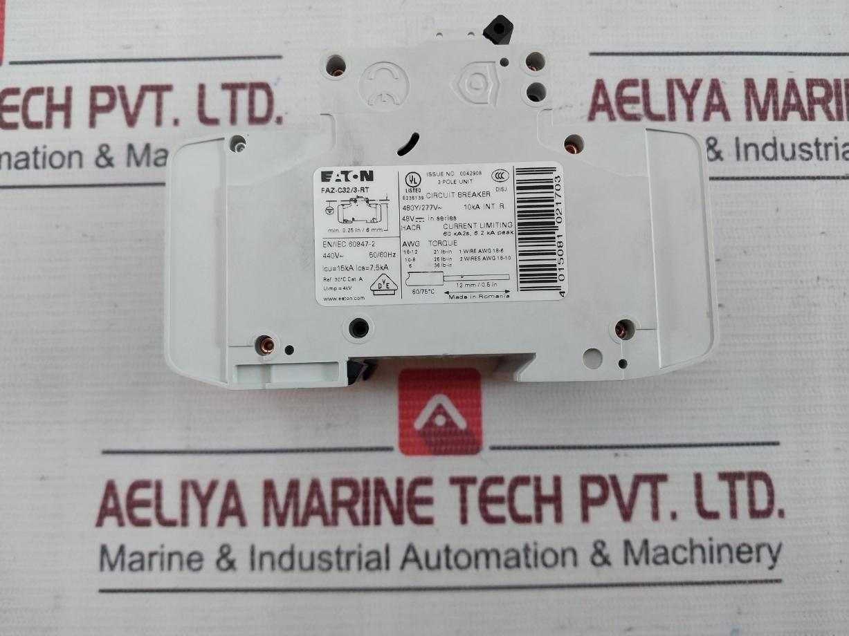 Eaton Faz-c32/3-rt Miniature Circuit Breaker 32A 440V 50/60Hz