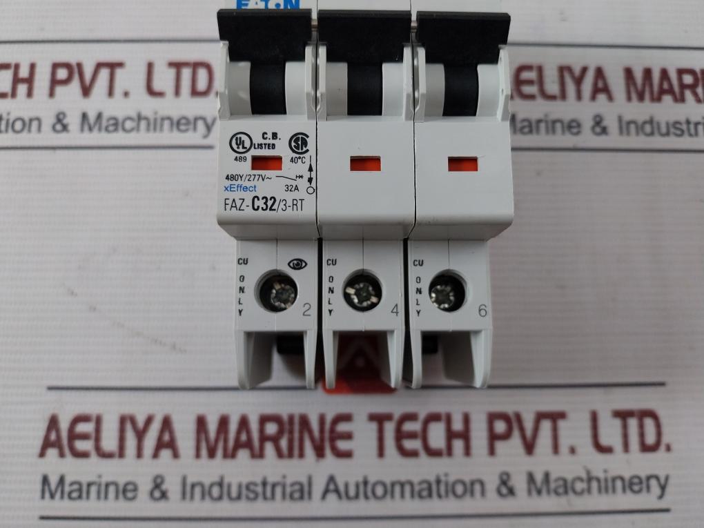 Eaton Faz-c32/3-rt Miniature Circuit Breaker Ul489 3 Pole 440V 50/60Hz 32A 4Kv