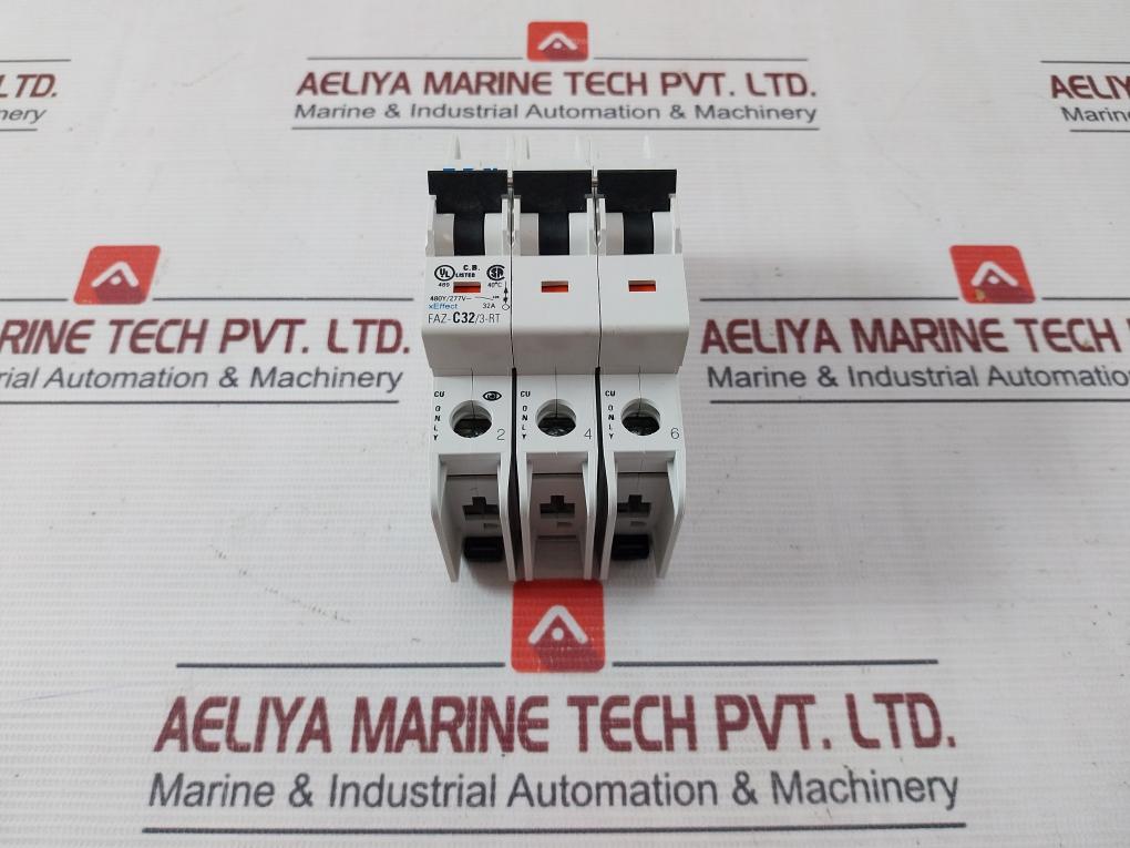 Eaton Faz-c32/3-rt Miniature Circuit Breaker Ul489 3 Pole 440V 50/60Hz 32A 4Kv