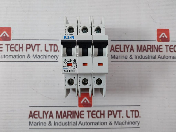Eaton Faz-c32/3-rt Miniature Circuit Breaker Ul489 3 Pole 440V 50/60Hz 32A 4Kv