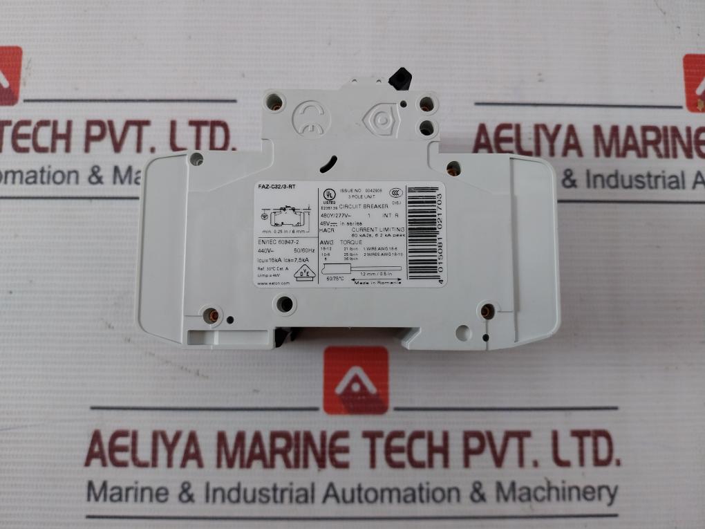 Eaton Faz-c32/3-rt Miniature Circuit Breaker Ul489 3 Pole 440V 50/60Hz 32A 4Kv