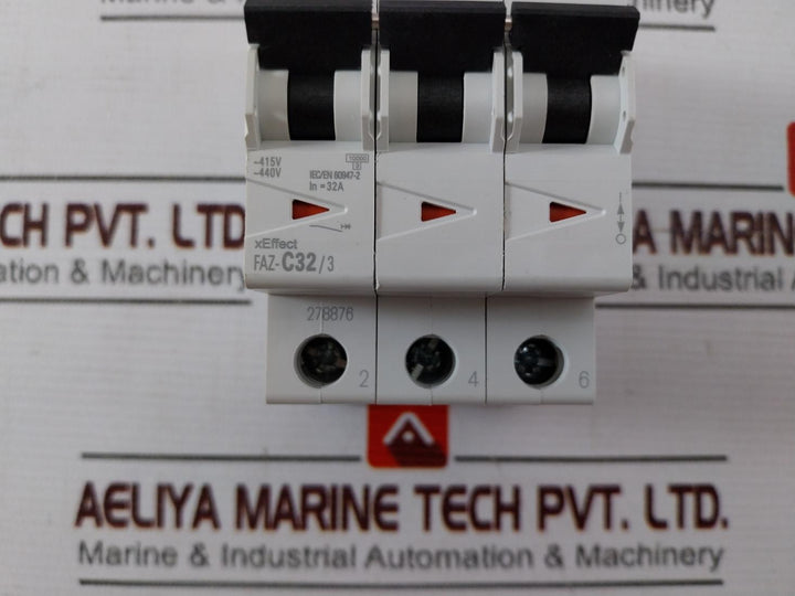 Eaton Faz-c32/3 Miniature Circuit Breaker 415V 440V (50Hz) 32A 7,5Ka 480Y/277Vac