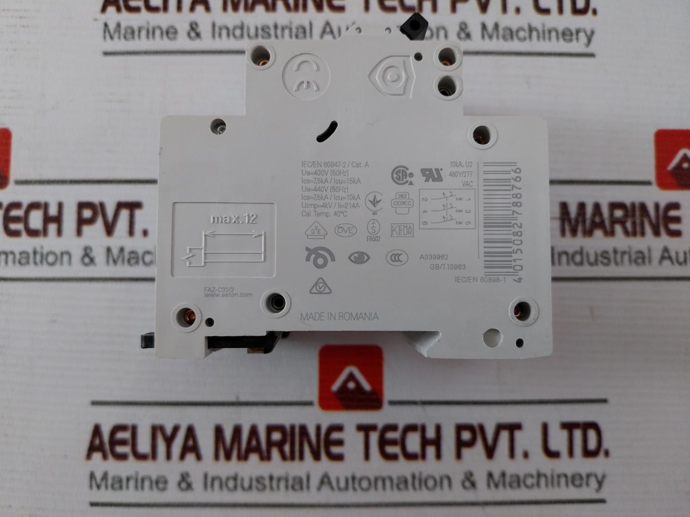 Eaton Faz-c32/3 Miniature Circuit Breaker 415V 440V (50Hz) 32A 7,5Ka 480Y/277Vac