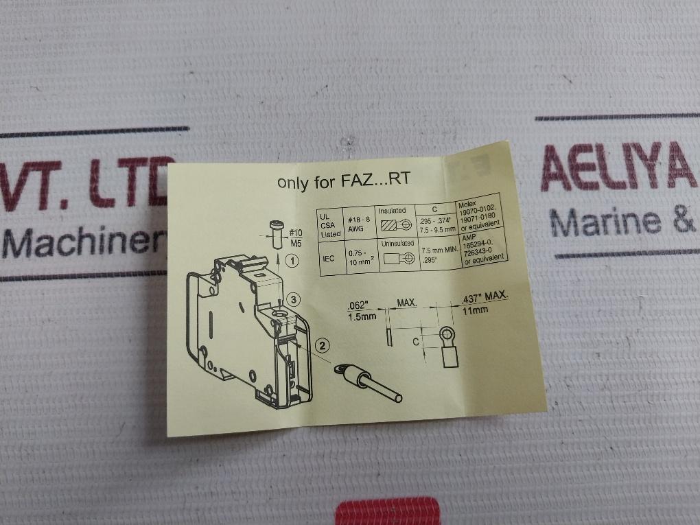 Eaton Faz-d6/2-rt Industrial Miniature Circuit Breaker 480Y/277Vac 4Kv