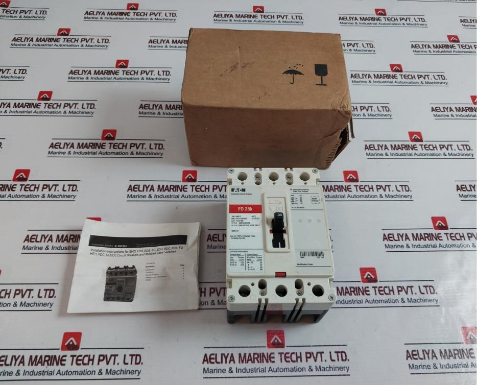 Eaton FD 35K 3 Pole Industrial Circuit Breaker 100Amp