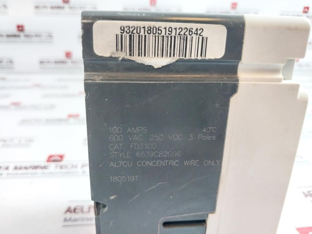 Eaton FD 35K 3 Pole Industrial Circuit Breaker 100Amp