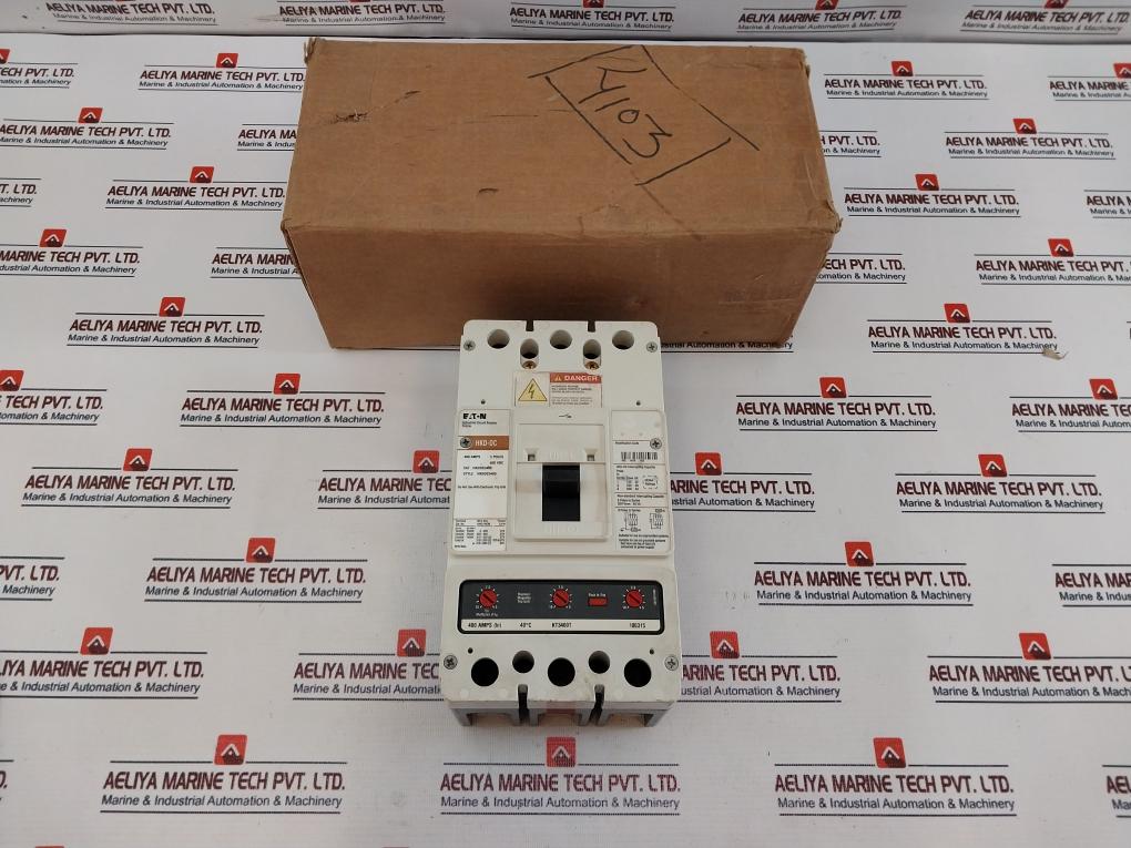 Eaton Hkddc3400 3 Pole Industrial Circuit Breaker Frame Series C 600Vdc