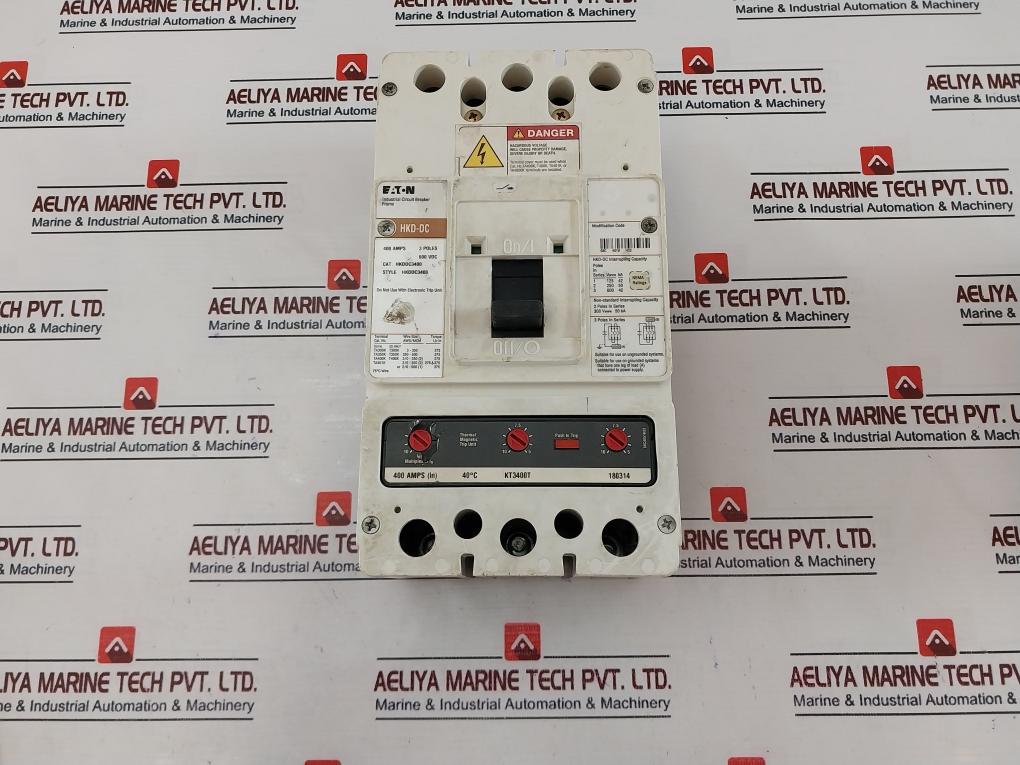 Eaton Hkddc3400 Industrial Circuit Breaker 400Amp 600Vac