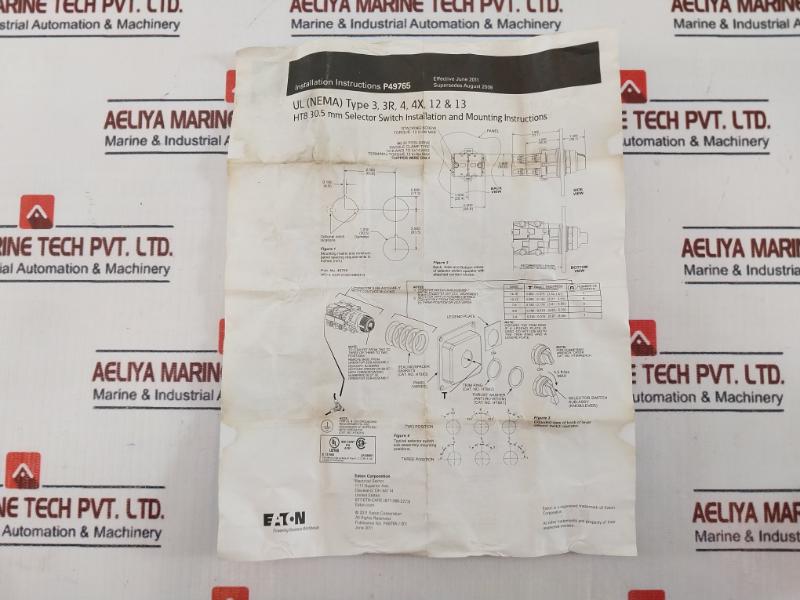 Eaton Ht8Jeh1D Position Selector Switch 10782113682973