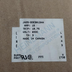 Eaton Ja2S-b3Eb01Daw Circuit Breaker 15A 65Vdc