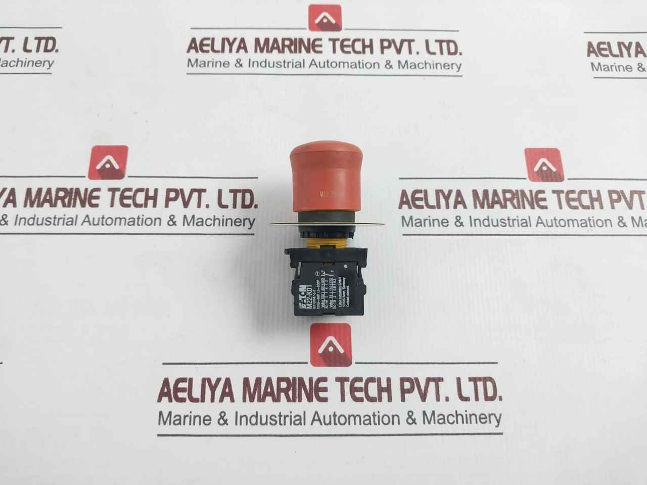 Eaton M22-k01 Emergency Stop Push Button Switch W/ Contact Block 500V,6Kv