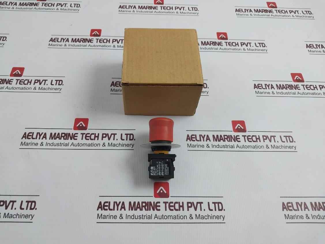 Eaton M22-k01 Emergency Stop Push Button Switch W/ Contact Block 500V,6Kv