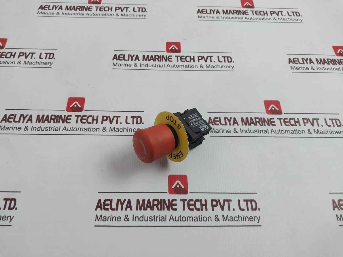 Eaton M22-k01 Emergency Stop Push Button Switch W/ Contact Block 500V,6Kv