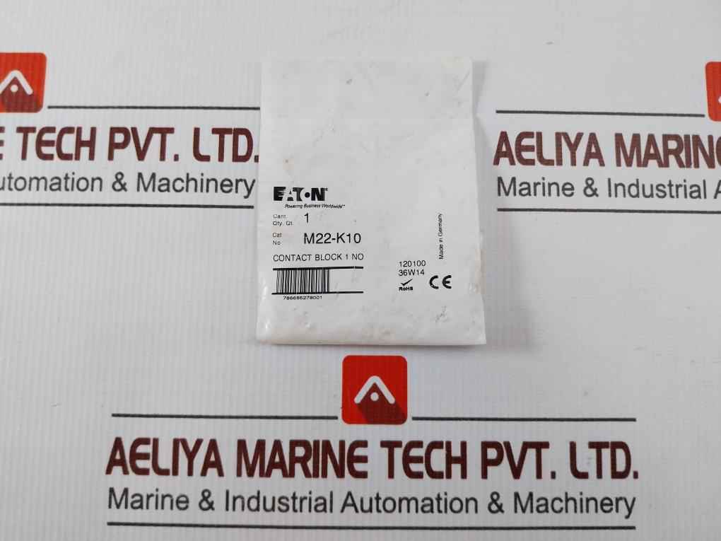 Eaton M22-k10 Contact Block 6kv 500v 5a 600vac