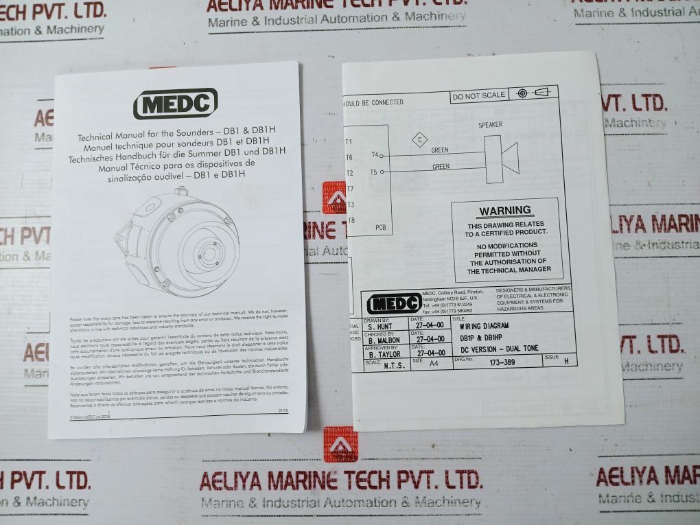 Eaton Medc Db1 Electrical Equipment For Hazardous Areas Baseefa 02atex0207x