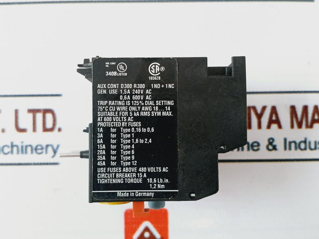 Eaton Moeller Series Ze-4 Thermal Overload Relay 6A 690V