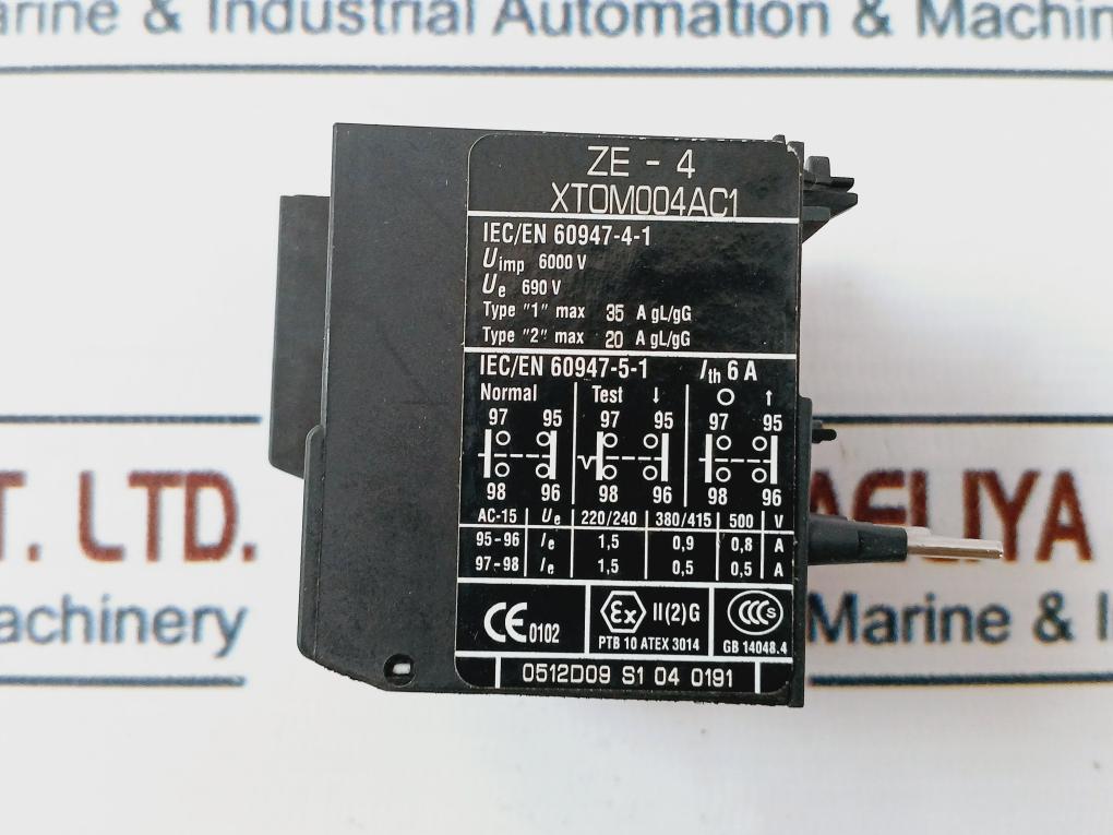 Eaton Moeller Series Ze-4 Thermal Overload Relay 6A 690V