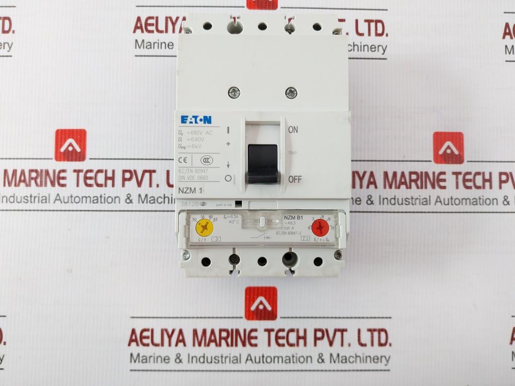 Eaton Molded Case Circuit Breaker 63A 690V 50-63A Nzm 1