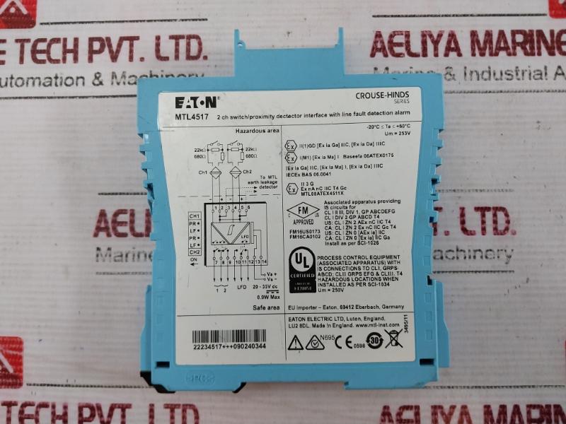 Eaton Mtl4517 Proximity Detector Interface Mtl08Atex4511X