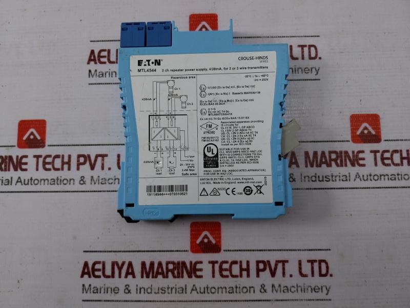 Eaton Mtl4544 2 Ch Repeater Power Supply 4/20Ma For 2 Or 3 Wire Transmitter
