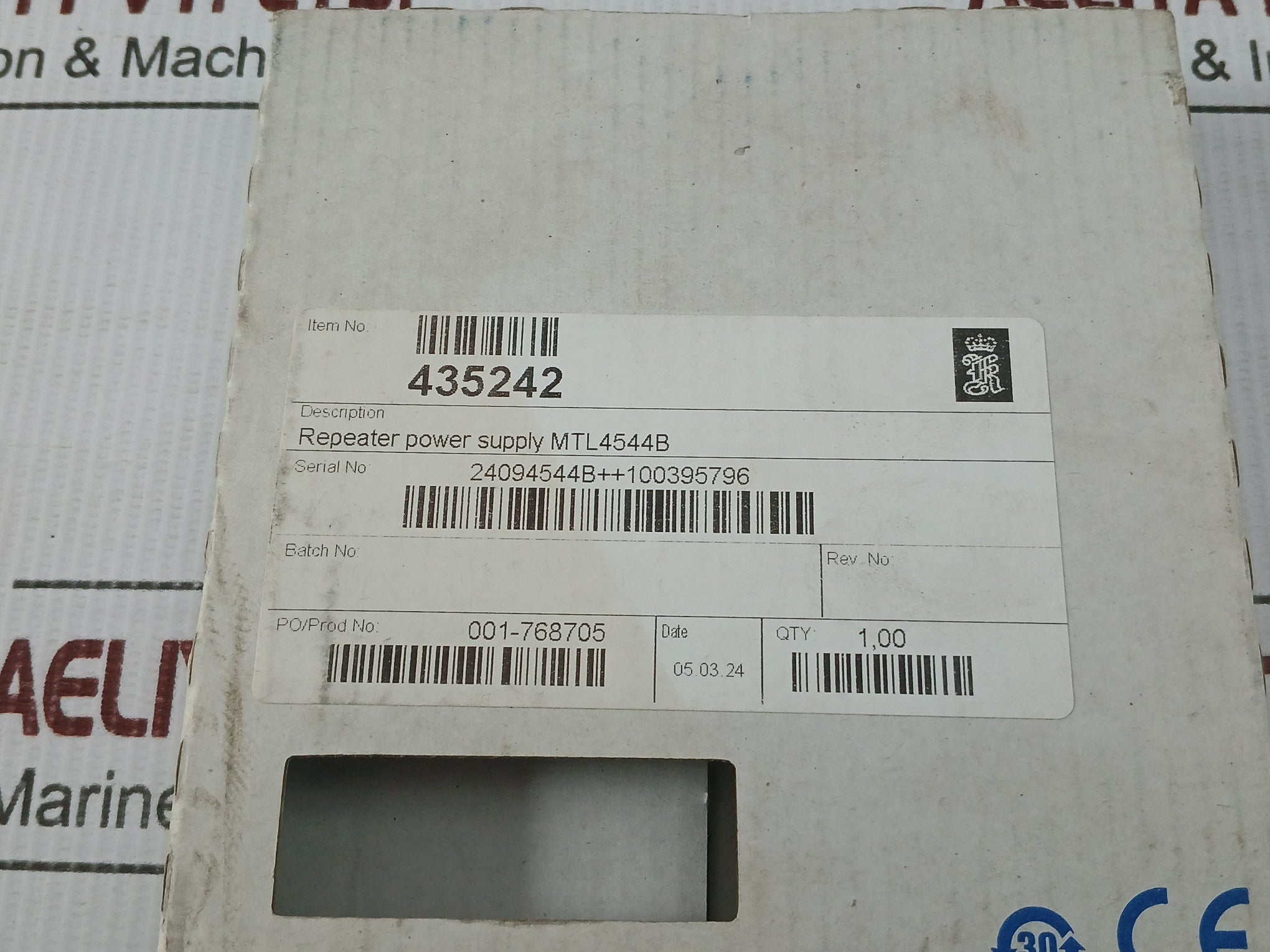 Mtl4544B 2 Ch Repeater Power Supply Module Eaton 4/20Ma 20-35Vdc