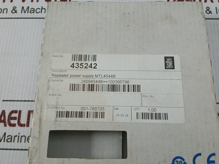 Mtl4544B 2 Ch Repeater Power Supply Module Eaton 4/20Ma 20-35Vdc