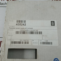 Mtl4544B 2 Ch Repeater Power Supply Module Eaton 4/20Ma 20-35Vdc