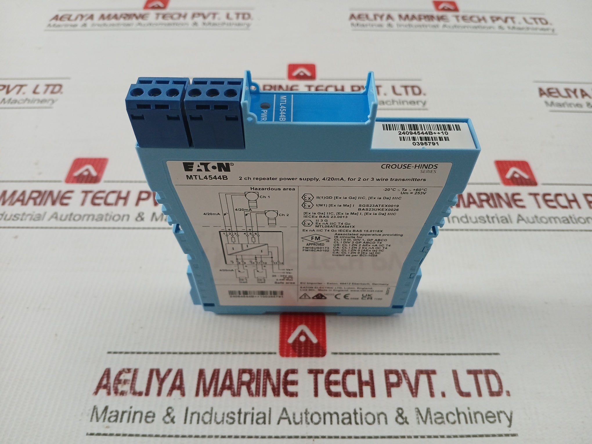 Mtl4544B 2 Ch Repeater Power Supply Module Eaton 4/20Ma 20-35Vdc
