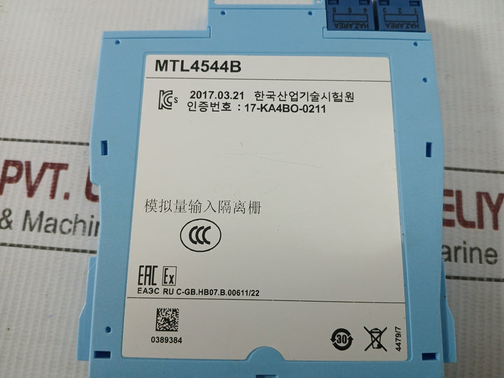 Mtl4544B 2 Ch Repeater Power Supply Module Eaton 4/20Ma 20-35Vdc