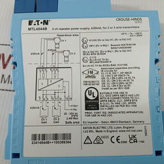 Mtl4544B 2 Ch Repeater Power Supply Module Eaton 4/20Ma 20-35Vdc