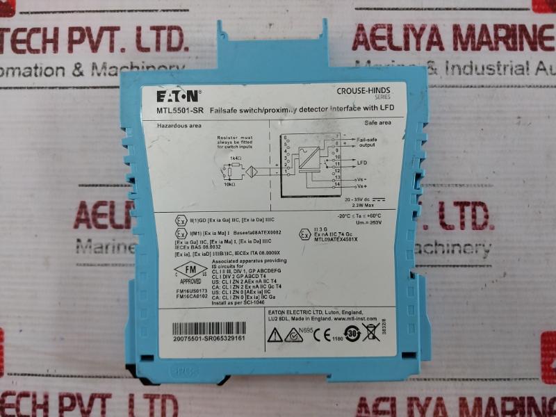 Eaton Mtl5501-sr Failsafe Switch/Proximity Detector Interface With Lfd 20-35V Dc