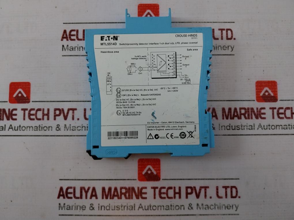 Eaton Mtl5514d Switch/ Proximity Detector Interface Mtl08atex5511x