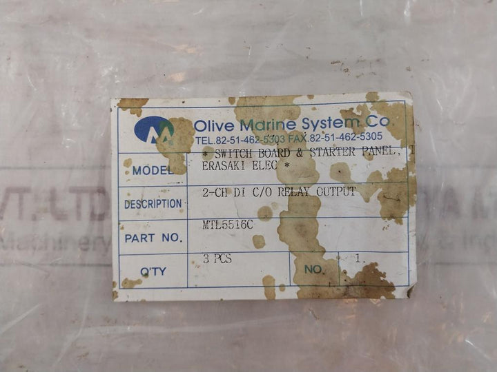 Eaton Mtl5516C 2Ch Switch/Proximity Detector Interface 20-35Vdc 0.9W 253V 250V