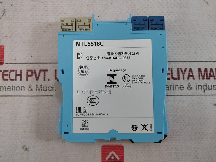 Eaton Mtl5516C 2Ch Switch/Proximity Detector Interface 20-35Vdc 0.9W 253V 250V