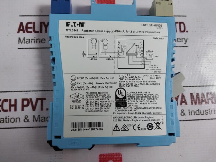 Eaton Mtl5541 Repeater Power Supply 4/20Ma For 2/3 Wire Transmitter Fm16Us0173 20-35V Dc---