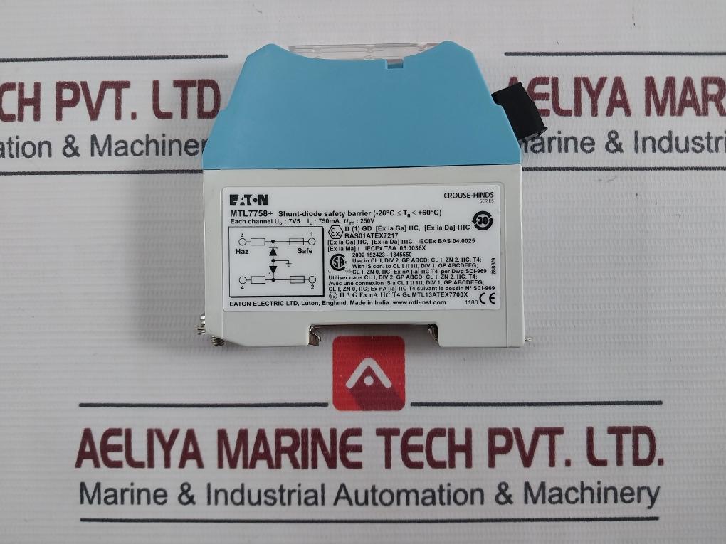 Eaton Mtl7758+ Shunt-diode Safety Barrier 750Ma 250V