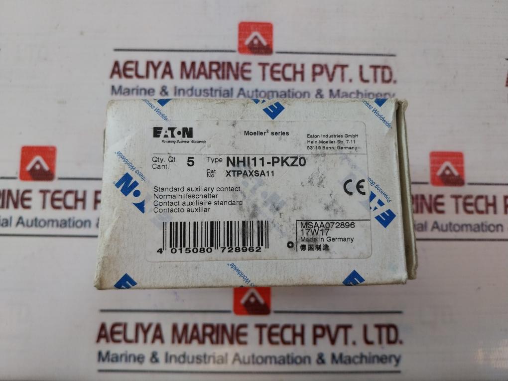 Eaton Nhi11-pkz0/Xtpaxsa11 Standard Auxiliary Contact Nhi11-pkz0
