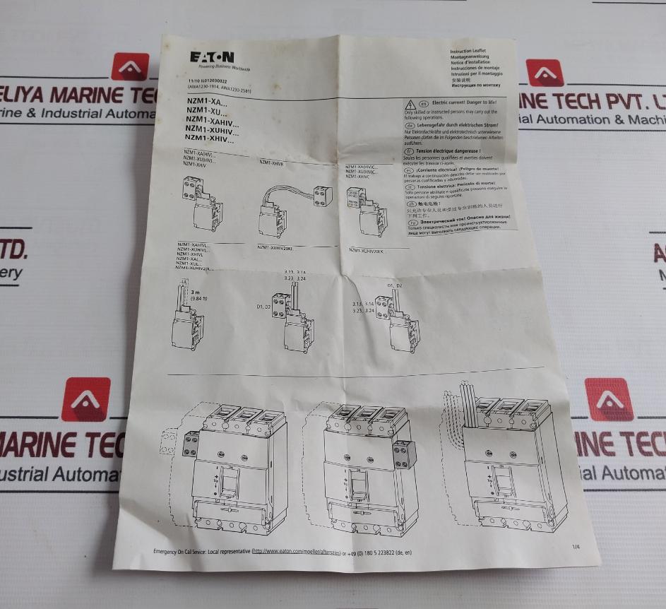 Eaton Nzm1-xal Moeller Series Shunt Release 110- 130V Ac/Dc 50/60Hz