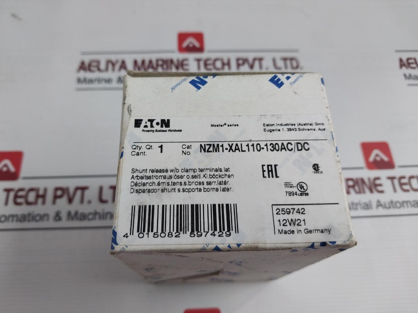Eaton Nzm1-xal Moeller Series Shunt Release 110- 130V Ac/Dc 50/60Hz
