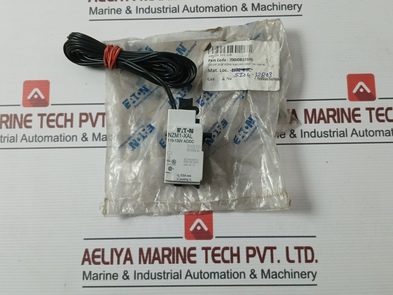 Eaton Nzm1-xal Shunt Release 110–130V Ac/Dc 50/60 Hz Awg 18–14