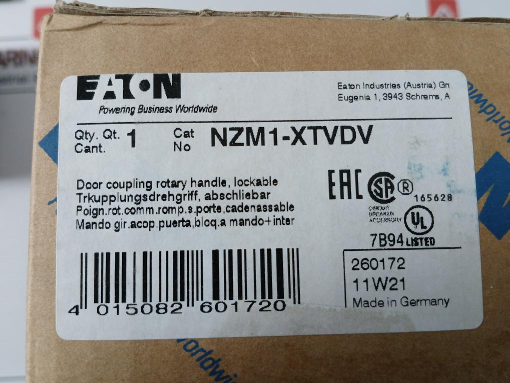 Eaton Nzm1-xtvdv Door Coupling Rotary Handle Ip66 Y7-260172 11W21